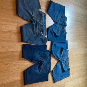 4 pairs jeans- 3 Lucky and 1 Calvin Klein, size 8